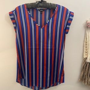 Striped silk blouse